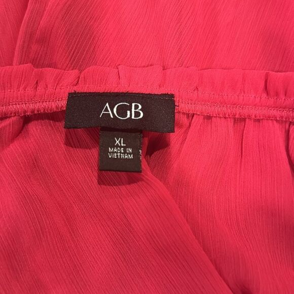 AGB Off The Shoulder Shirt Sheer See Through Size XL Bell Sleeves Bell Sleeves - Picture 5 of 6